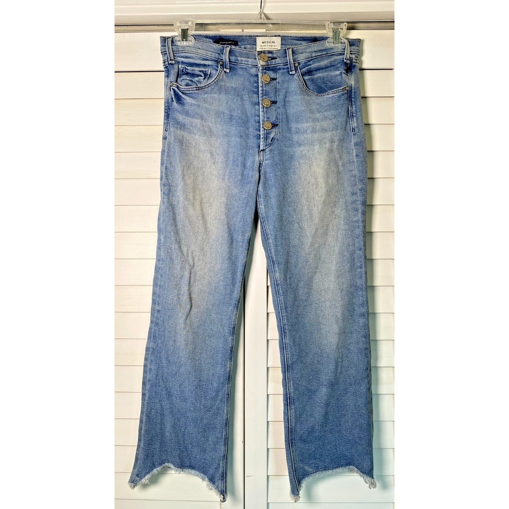 McGuire Gainsbourg Bootcut Chewed Hem Light Wash Button Fly Premium Jeans |Sz 31